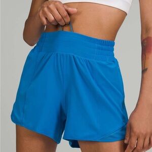 Lululemon Hotty Hot High-Rise Lined Short 4" color Poolside